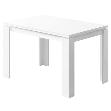 Monarch Specialties Dining Table, 48" Rectangular, Small, Kitchen, Dining Room, Laminate, White, Contemporary, Modern I 1162